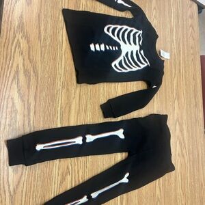 GAP Black and White Skeleton Kids Pajama Set